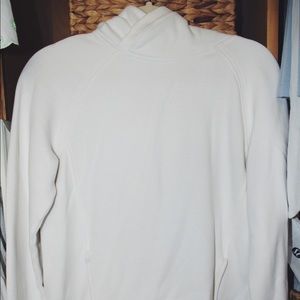 LULU Lemon white high neck sweatshirt with hood